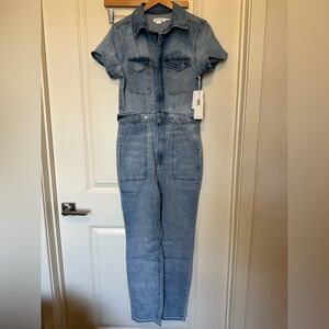 Good American Denim Utility Jumpsuit - Light Blue Women Jeans Medium